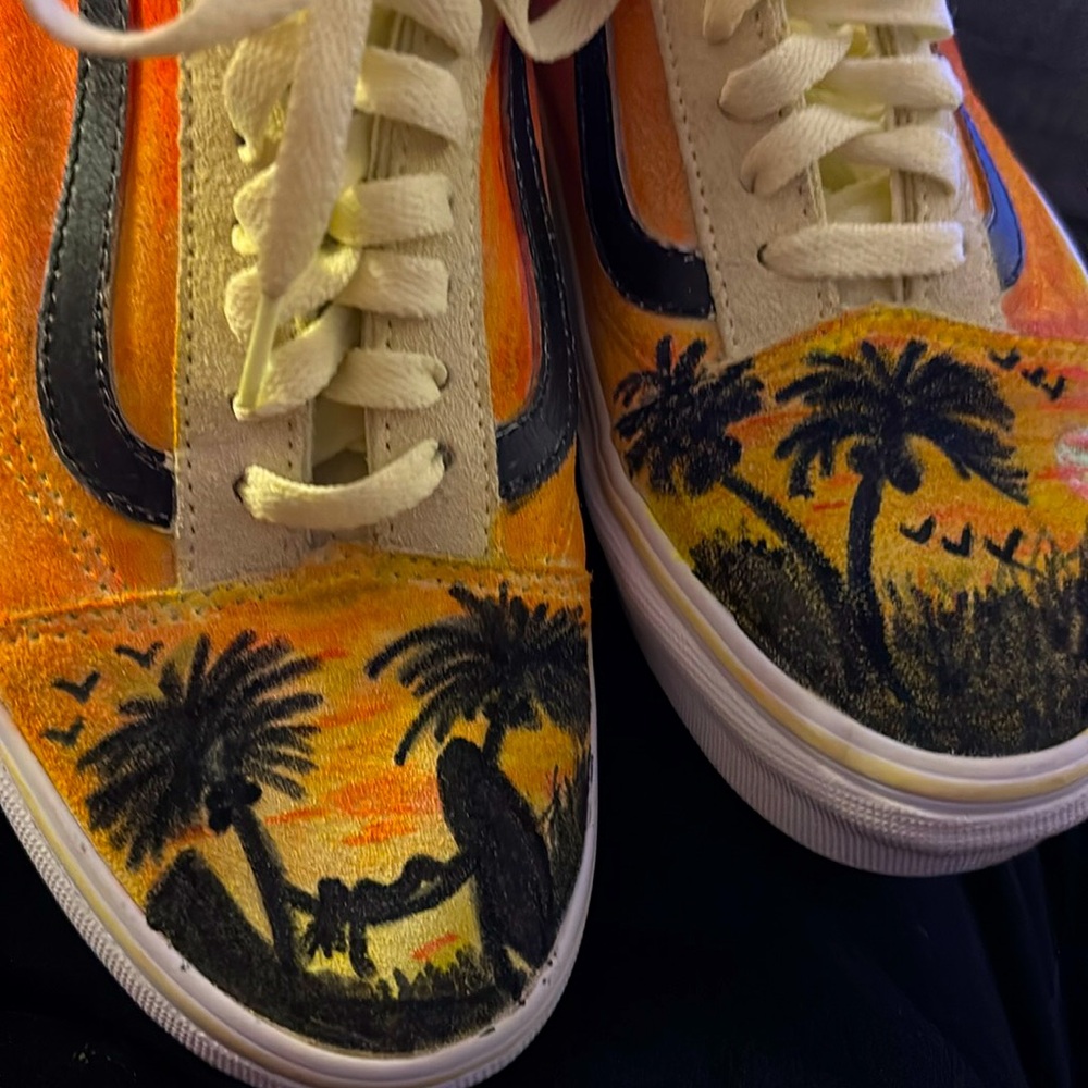 Hand painted Vans brand new